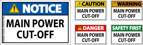 Notice Sign Main Power Cut-Off