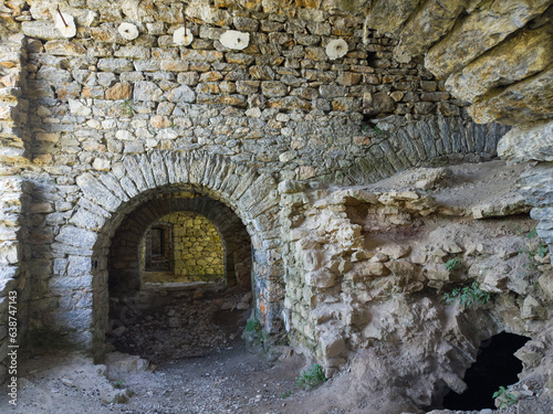 Interior of Zvornik fortress also known as the Old Town of Zvornik, Đurđev town and Tower city photo