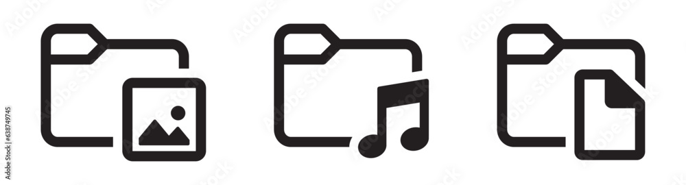 Audio file icon. Music folder icon, vector illustration Stock Vector ...