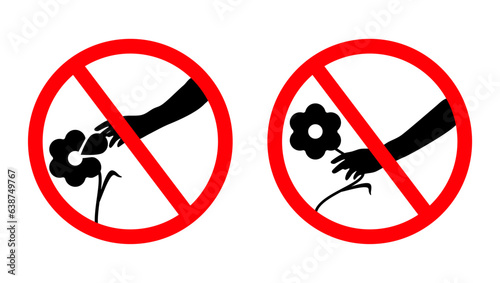 No Plucking Flowers sign