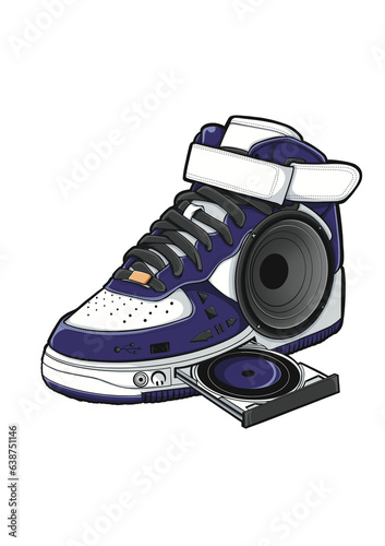 sneaker bluetooth, purple collar
