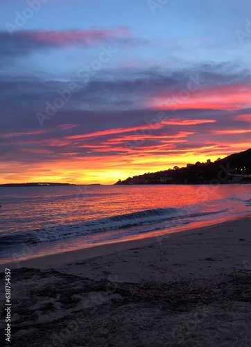 sunset on the beach