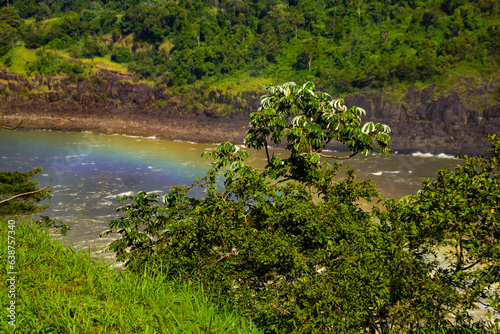 Itaipu hydroelectric dam Parana river views Iguacu Brazil Paraguay