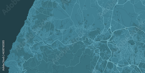 Sintra map, blue poster