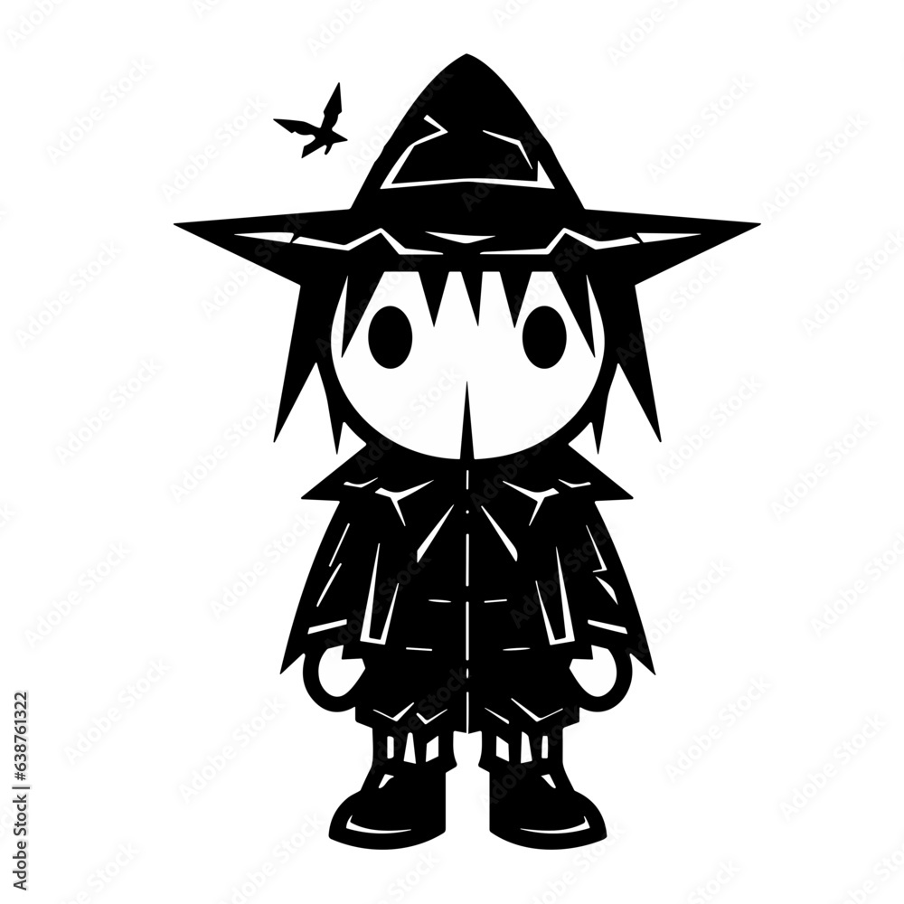 Halloween scarecrow vector illustration