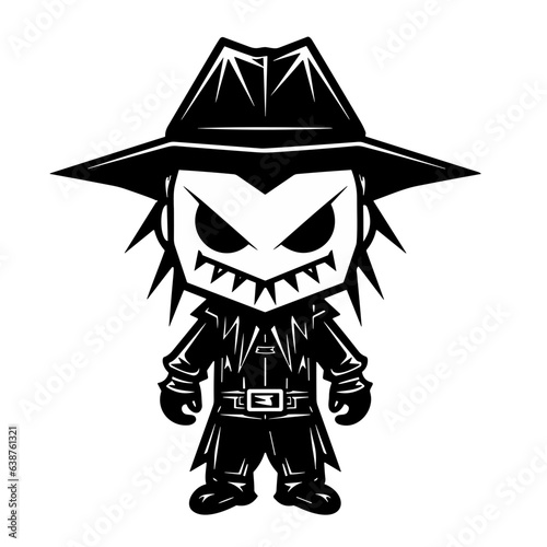 Halloween scarecrow vector illustration