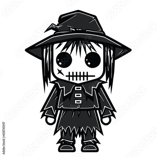 Halloween scarecrow vector illustration