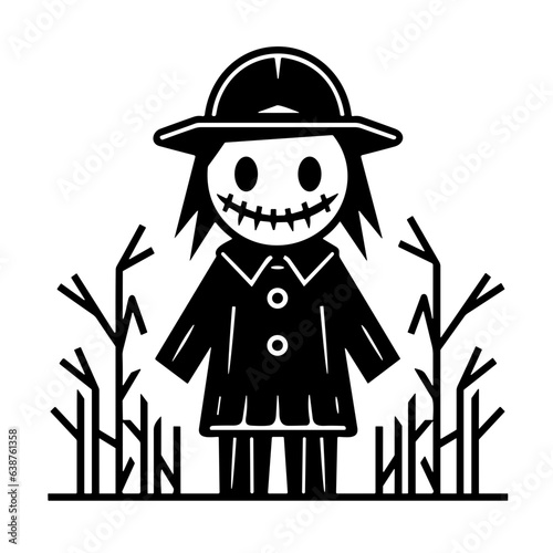 Halloween scarecrow vector illustration