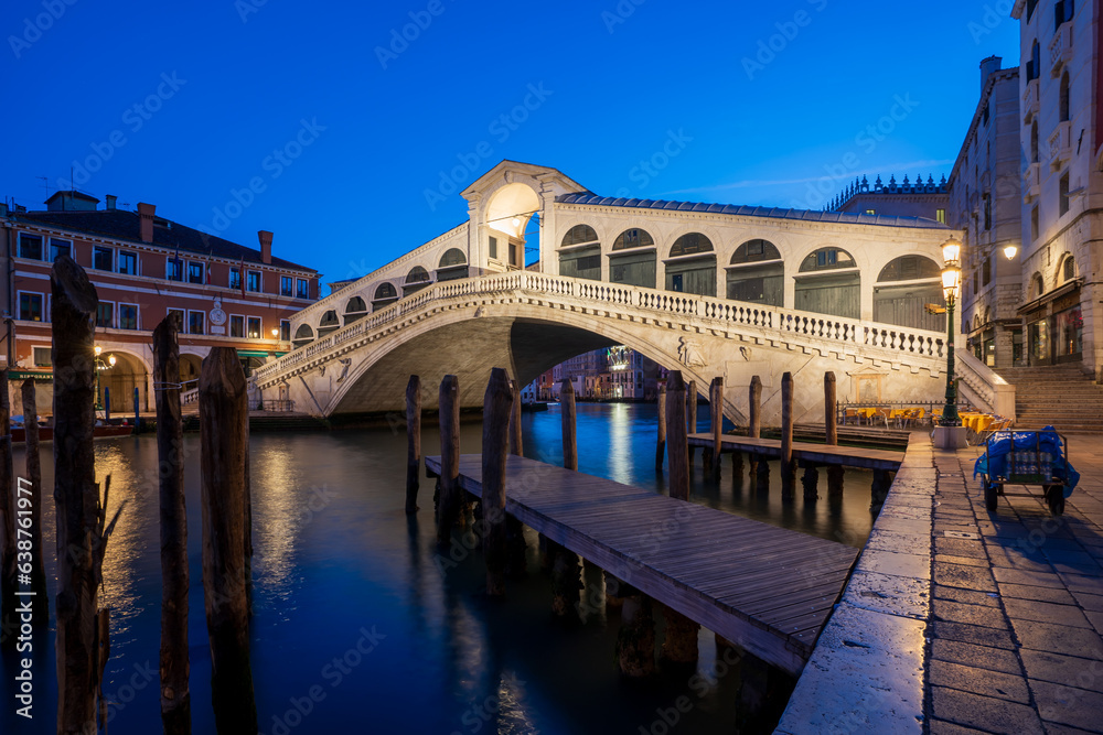 The Rialto Bridge view in Venice