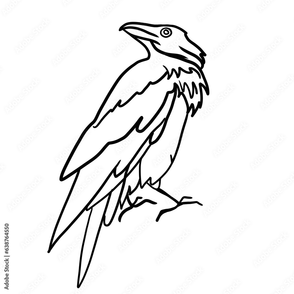 Fototapeta premium Icon of funny raven