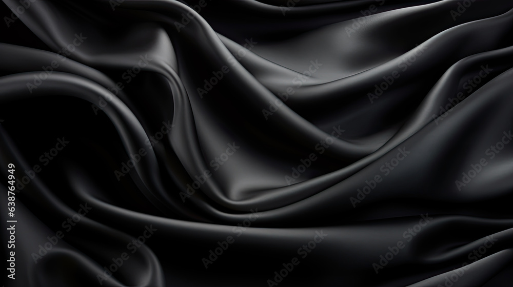 black fabrics. template for designers with text free space.