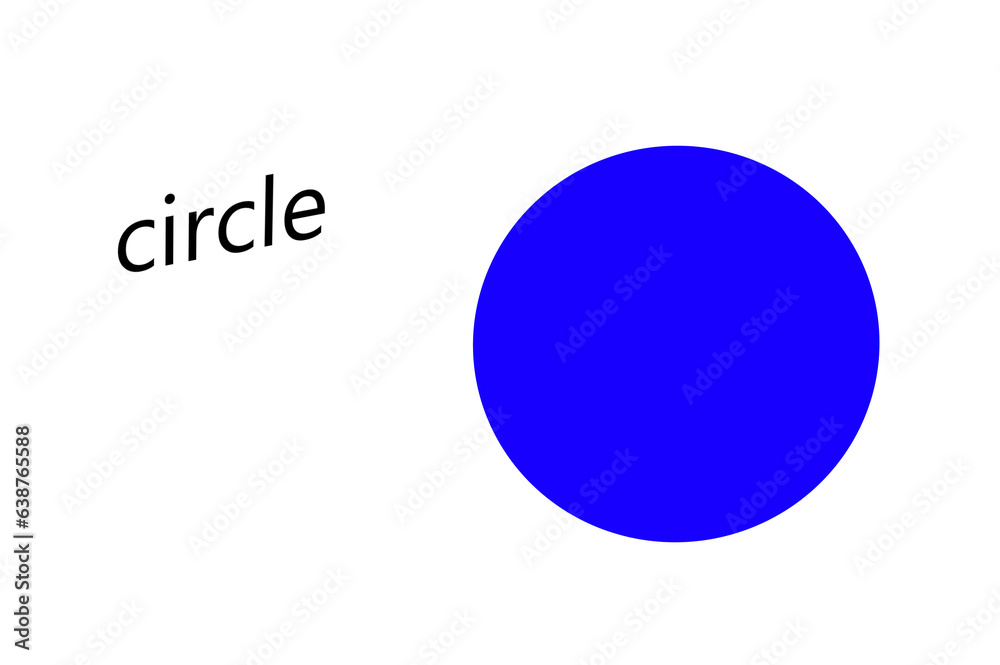 education for children geometric figure circle white background text 3d rendering