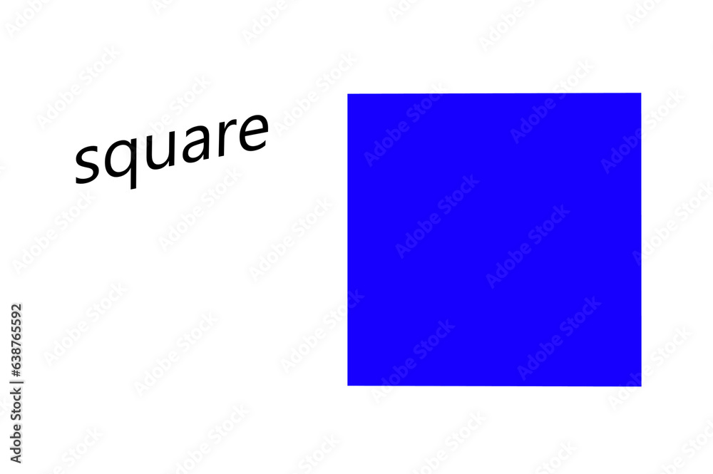 education for children geometric figure square white background text 3d rendering education for children geometric figure square white background text 3d rendering