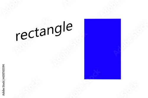 education for children geometric figure rectangle white background text 3d rendering