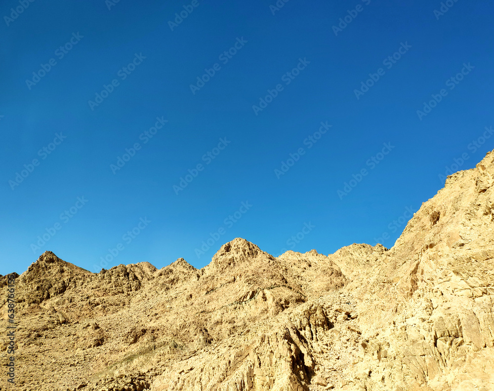 Rocks in the desert, Sinai mountains, hills