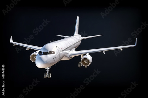 Airline Airbus, aeroplane on airport runway, airplane is flying over a runway