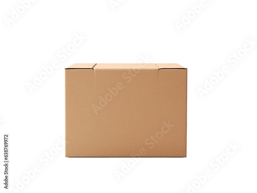 Plain cardboard box on white © daisy