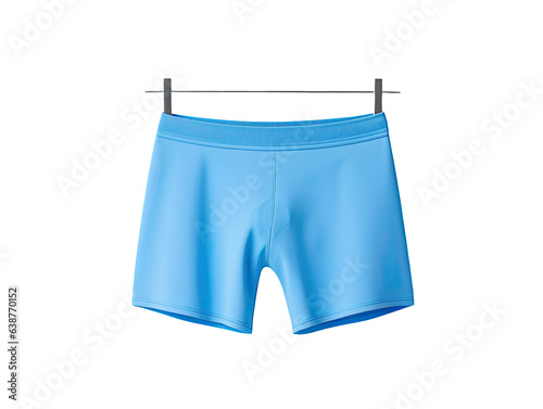 Men's swim briefs in blue on white