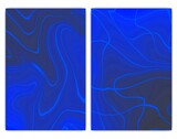 Modern abstract covers set with color gradient, minimal covers design with curved lines. Abstract pattern of wavy lines 