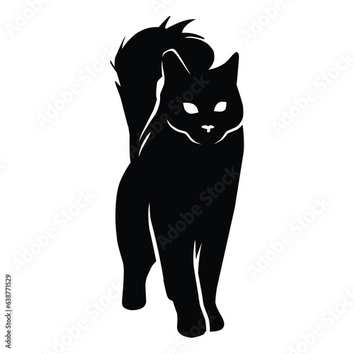 Fototapeta Naklejka Na Ścianę i Meble -  cat silhouette. celebrating cat day