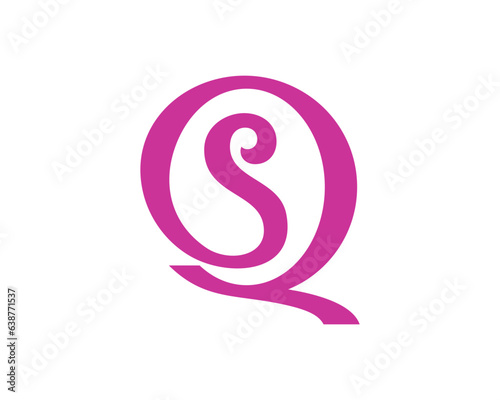 Q and S Letter incorporating vector logo