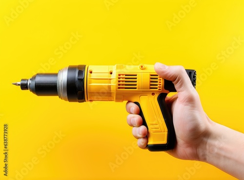 Hand holding power drill