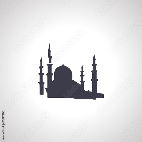 Photography mosque icon. Islamic mosque isolated icon
