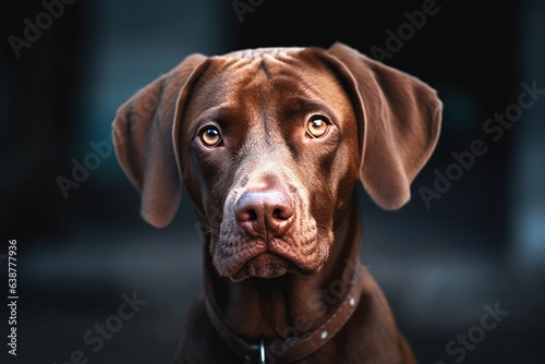 Captivated a Brown Labrador. Selective Focus. © Obsidian