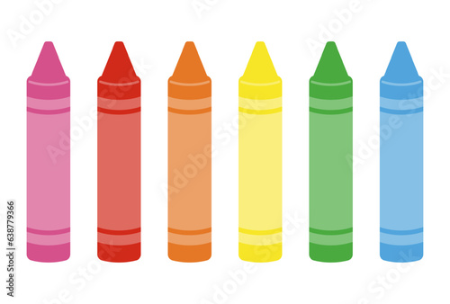 a set of colored crayons for banners, cards, flyers, social media wallpapers, etc.