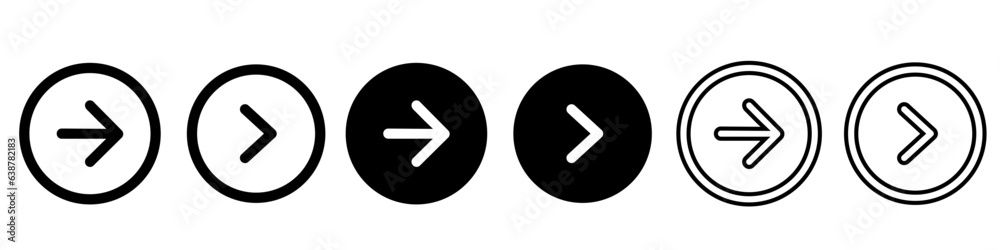 Arrow vector icon. Sign Direction illustration sign. Next symbol. Orientation logo. Arrow vector icon. Sign Direction illustration sign. Next symbol. Orientation logo.