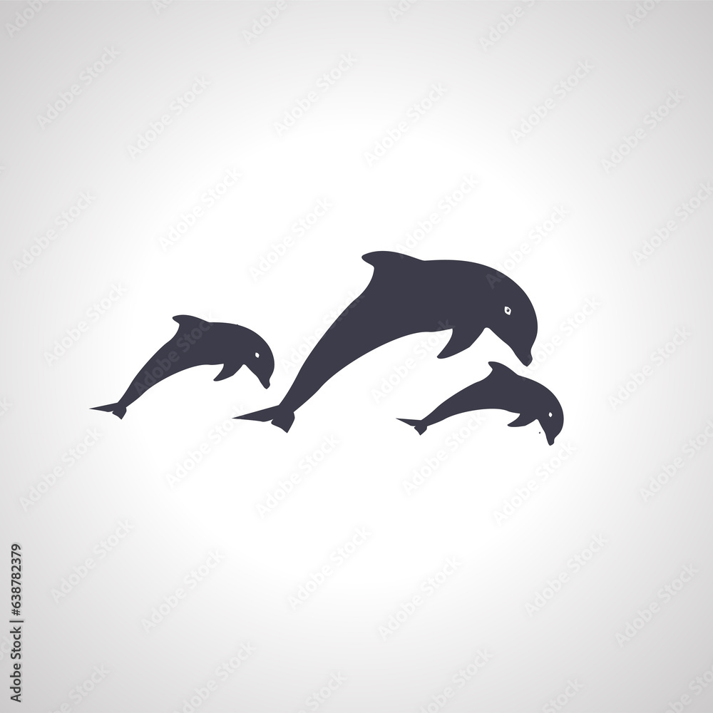 dolphin icon. group of dolphins isolated icon, pod of dolphins dolphin icon. group of dolphins isolated icon, pod of dolphins