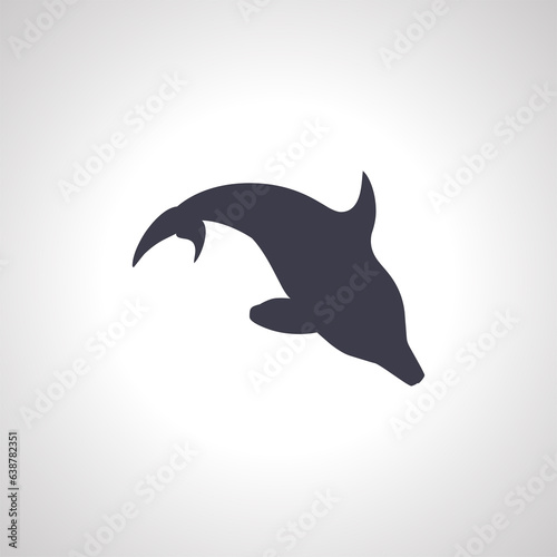 dolphin icon. dolphin isolated icon