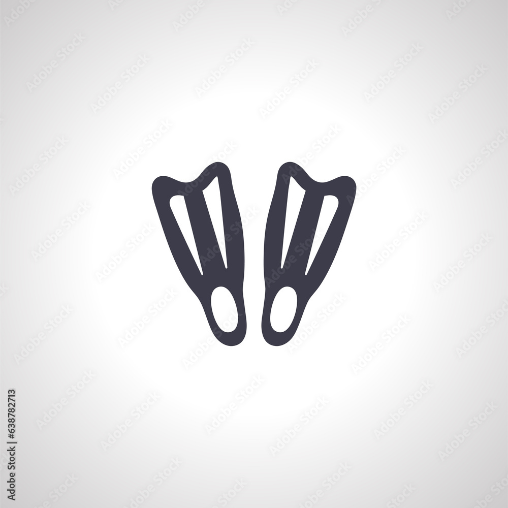 Obraz premium diving flippers icon. scuba and sea flippers icon