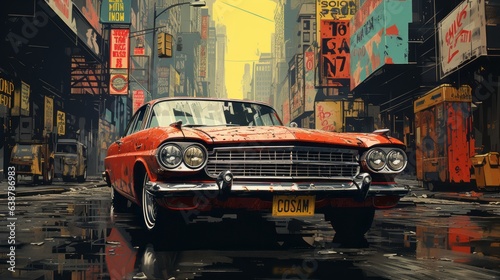 Vintage car in New York