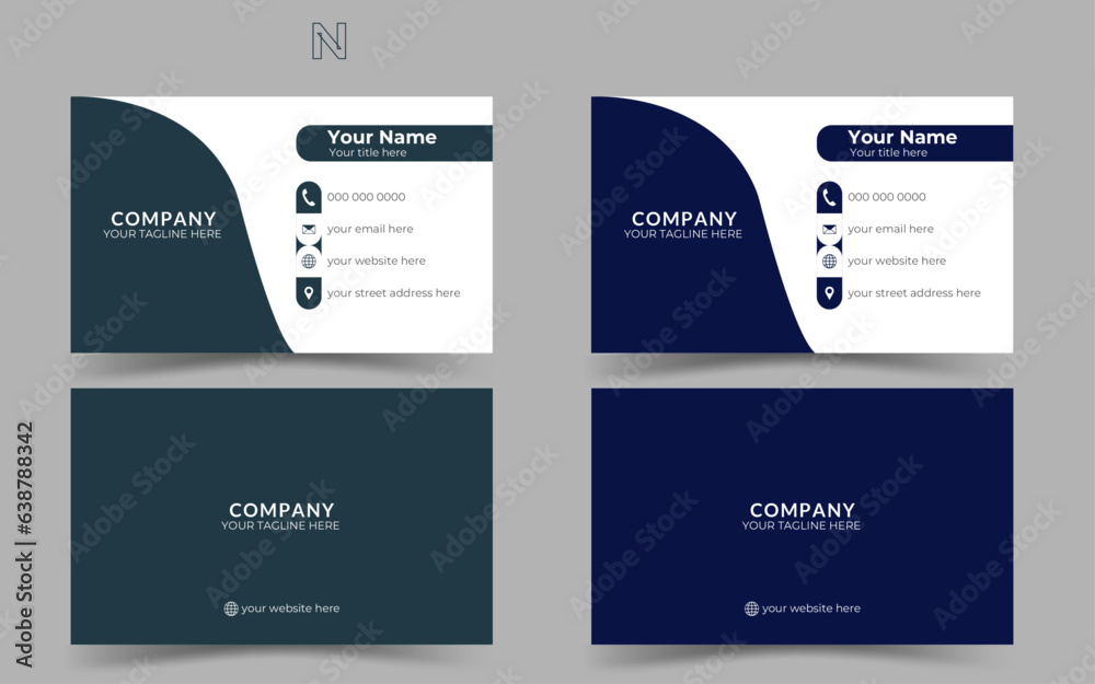 Naklejka premium This is a corporate business card. You can easily use this design to promote your company to the public. with just a simple click you customize text.