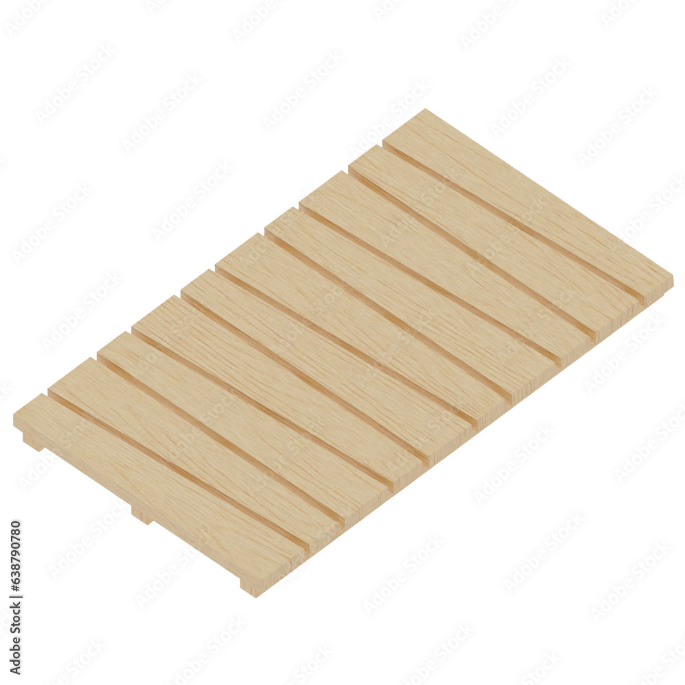 wooden board isolated on white background