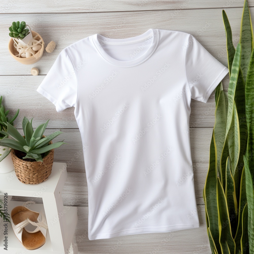 white tshirt on hanger for mock up white tshirt on hanger for mock up