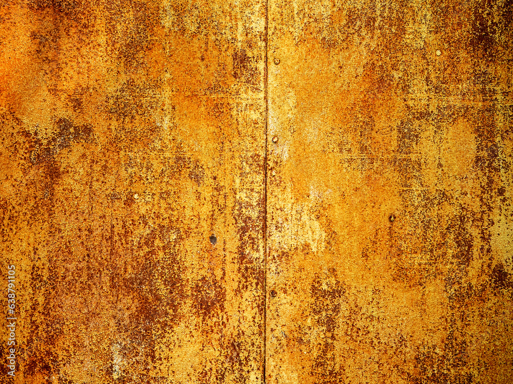 Old meatal surface with rust and abstract shapes. Background for design purpose. Warm orange color. Old meatal surface with rust and abstract shapes. Background for design purpose. Warm orange color.