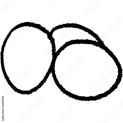 Eggs hand drawn vector