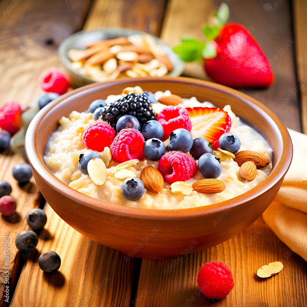 muesli with berries and muesli with berries and