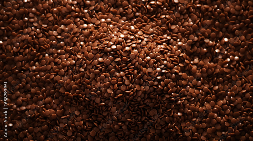 Chocolate sprinkles background. Sweet cocoa flakes. Generative AI Chocolate sprinkles background. Sweet cocoa flakes. Generative AI