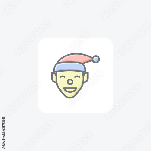 Joyful Claus of the Winter Realm Awesome Lineal Icon