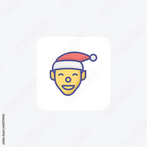 Joyful Claus of the Winter Realm Filled Outline Icon