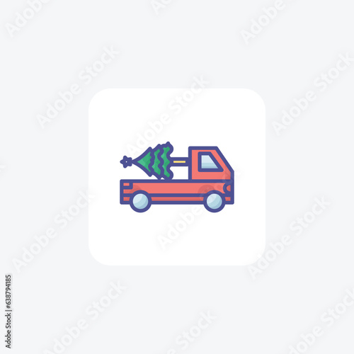Unveiling the Power of Trucks Filled Outline Icon