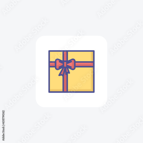 Discovering the Magic within Gift Box Filled Outline Icon
