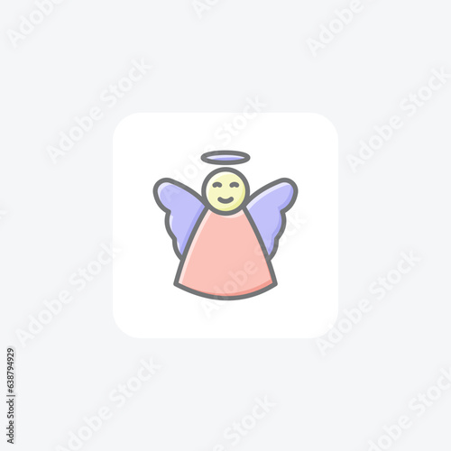 Enchanting Christmas Fairy Awesome Lineal Icon