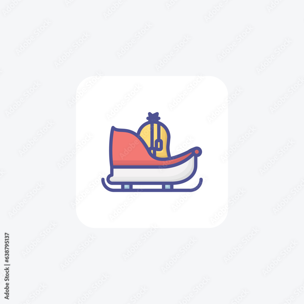 Merry Santa Claus Filled Outline Icon Merry Santa Claus Filled Outline Icon