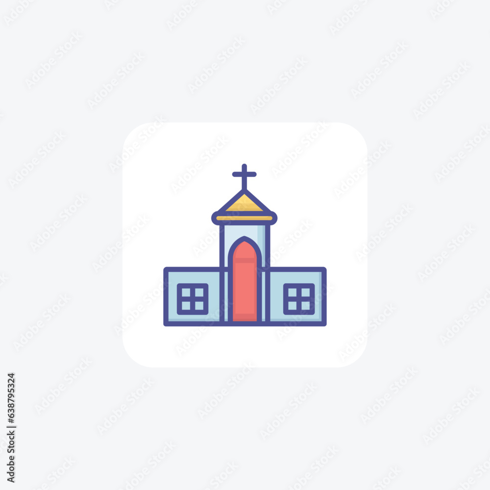 Sacred Church Filled Outline Icon