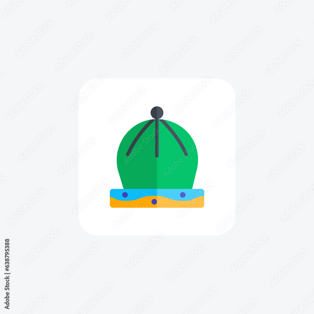 Fototapeta premium Stylish Cap Flat Icon