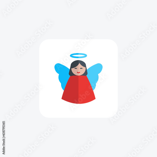Enchanting Christmas Fairy Flat Icon